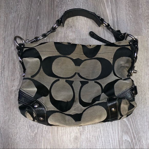 Grey and Black Coach Purse - Picture 2 of 8